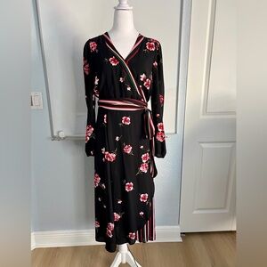 Highline Collective Floral Wrap Maxi Dress Large